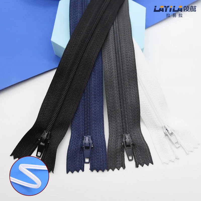 
Fashionable #3 cheap price multicolor nylon trouser zippers yiwu 