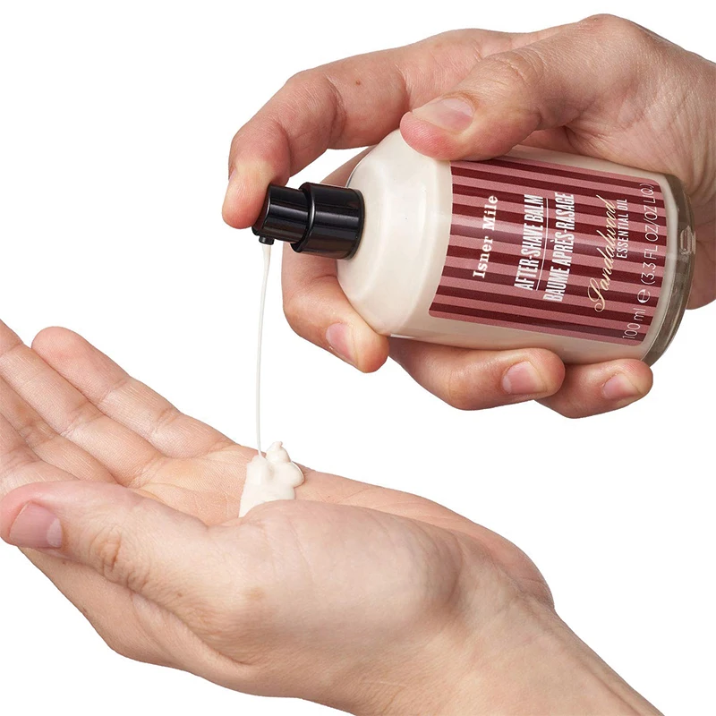 vegan sandalwood calms smooths beard roots nourished beard after shave balm