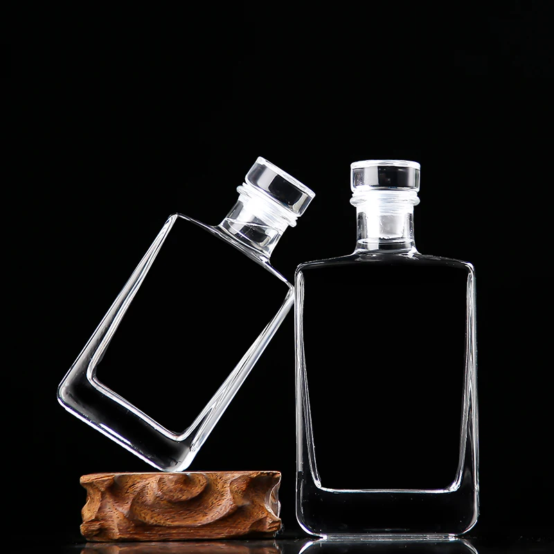 Transparent Wine Bottle 50ml Portable Soda Juice Glass Bottle with Cork