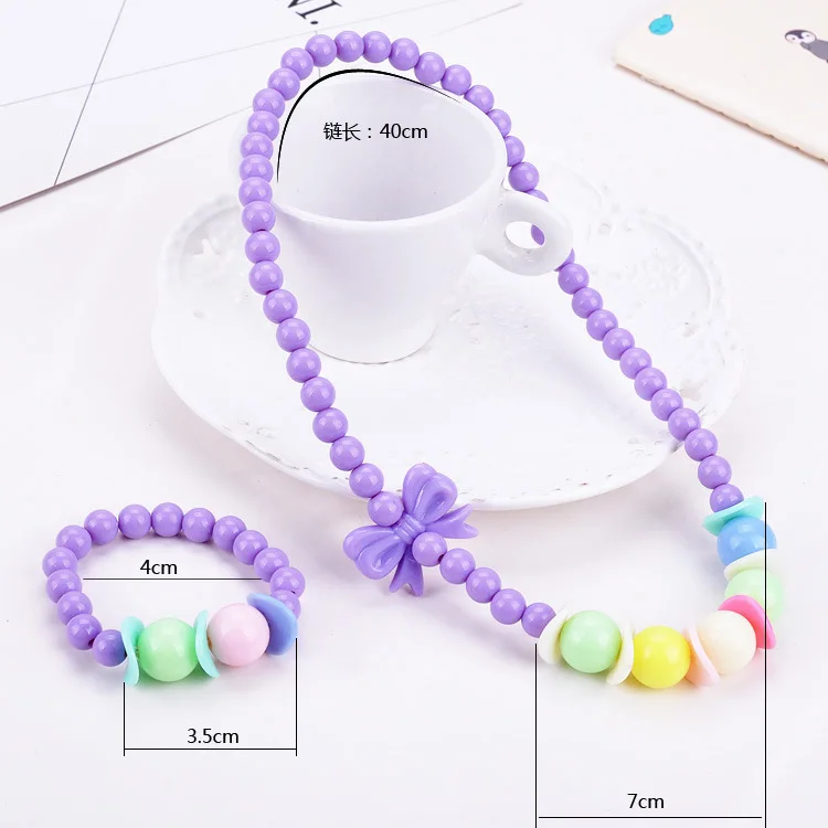 wholesale high quality new style gifts accessories baby girl fashion necklace bracelet set