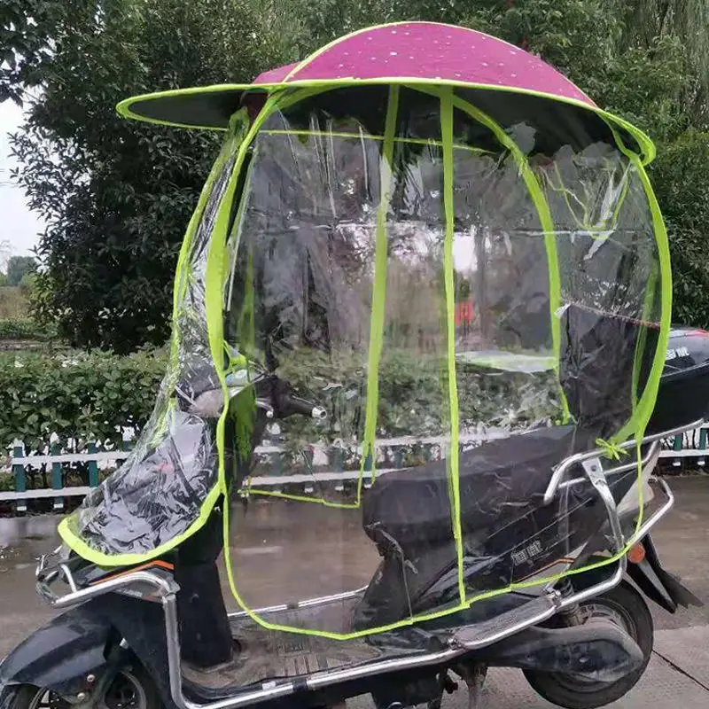TX1005 Full Covered Electric Bike Umbrella Outdoor Windproof Sunshade Cover Adults Modern Motorcycles Scooters Rain Wholesale
