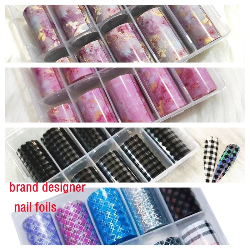 New Design Luxury L/D Brand Nails Charm Decoration Brand Logo Nails Jewelry Metal Ornament Decal Sticker Foils For Women