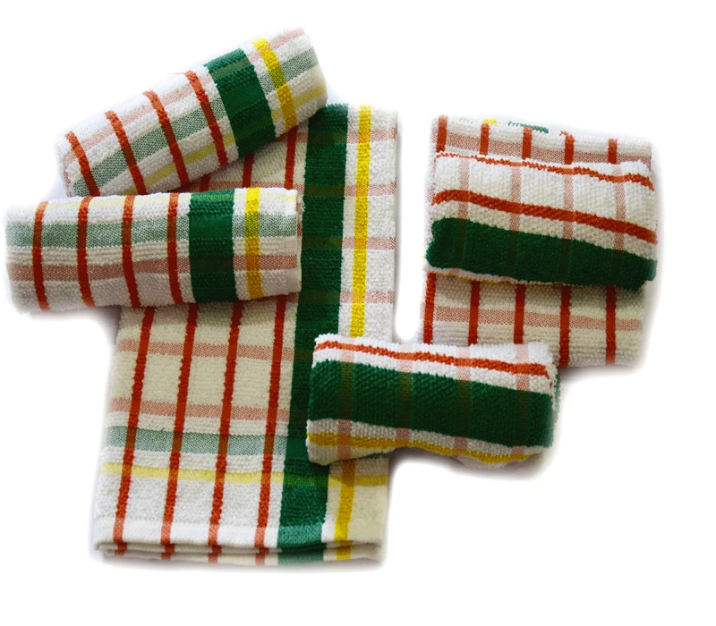 100% Cotton Twill Terry Tea Towels Super Absorbent Set of 12 , 50x75 Cm