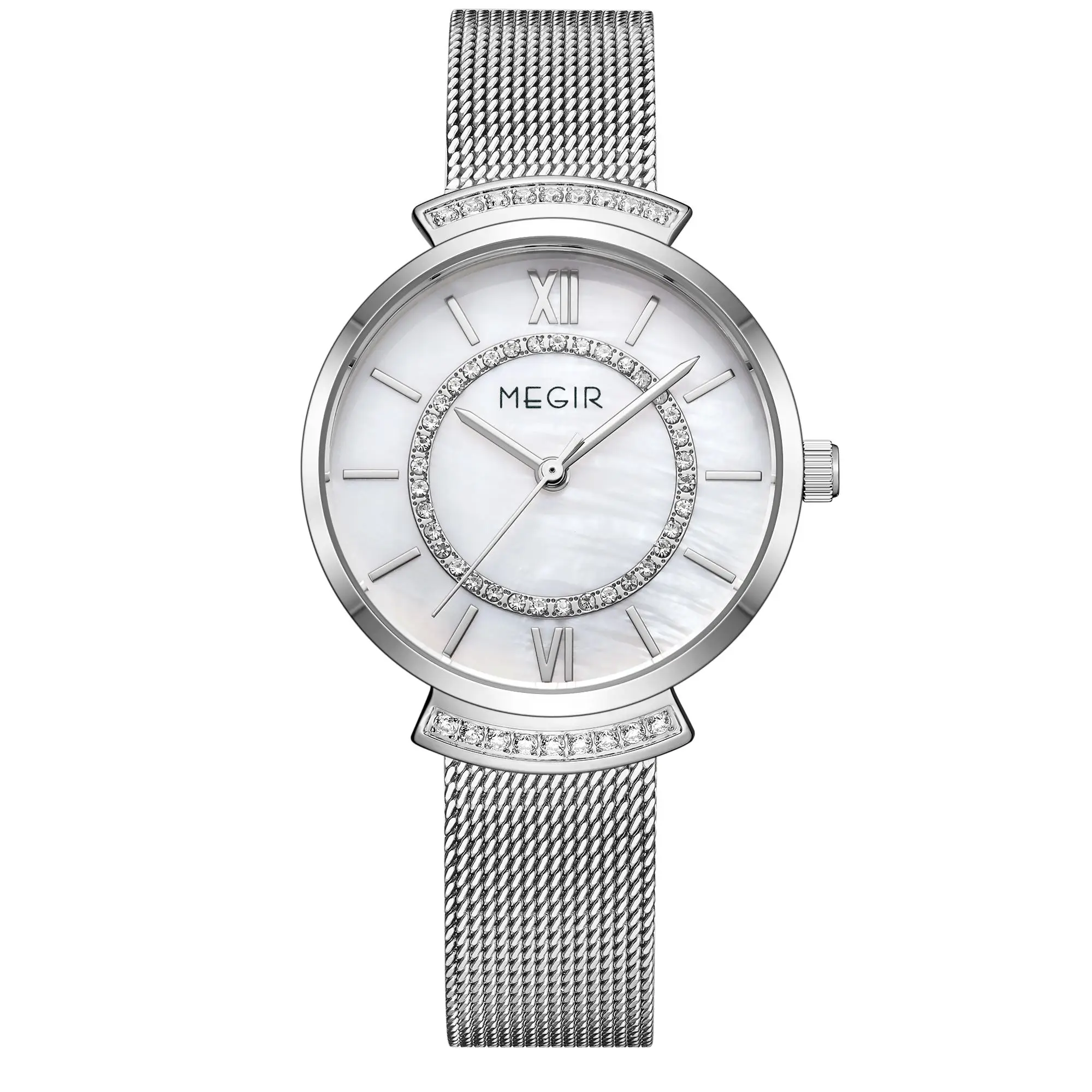 MEGIR женские часы 7011 уникальный дизайн циферблат кварцевые часы модные женские платья Наручные часы Montre femme Стильные кварцевые женские часы