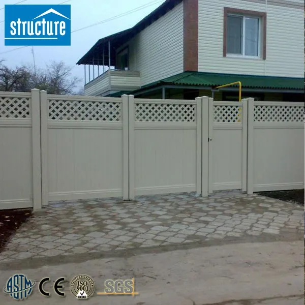 Eco-friendly Garden Decorative Easy-to-assemble PVC Lattice Fence