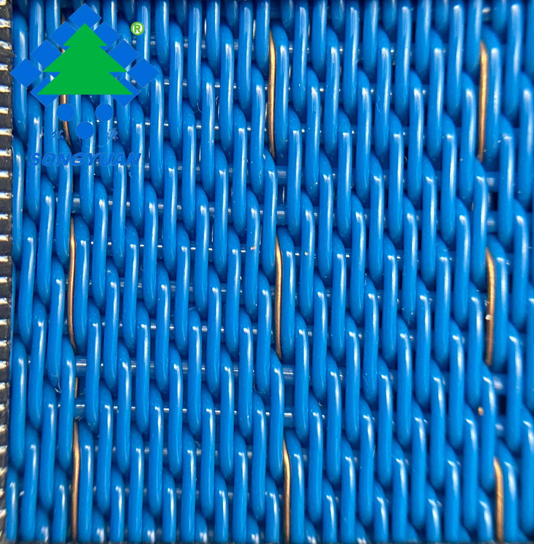 Shrink-Resistant 98% Polyester 2% Carbon Anti-Static  Polyester Mesh Screen Conveyor Belt For Density Board Production