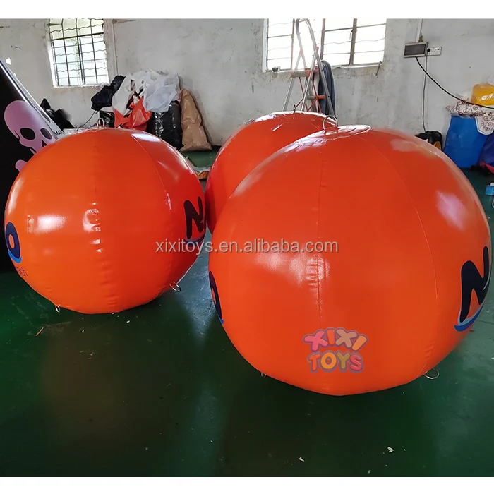 Open Water Orange Durable PVC Inflatable Round Water Floating Buoys,Inflatable Circle Safety Markers For Marathon Swimming Event