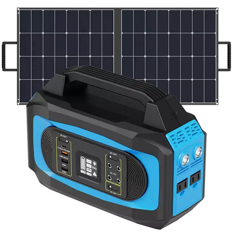 500W Portable Solar Power Generator For Outdoor Camping solar power 220v  stations power supply for emergency