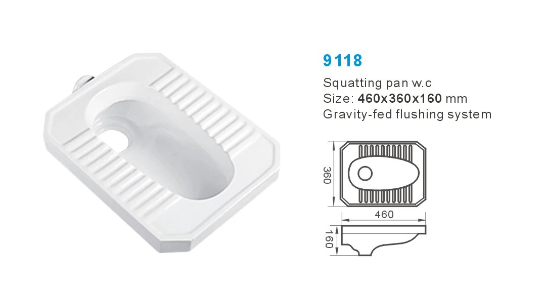 Squat Pans Supplies Comfortable Sanitary Ware Porcelain Eastern Style Pans Wash Down Water Closet Squatting Pans