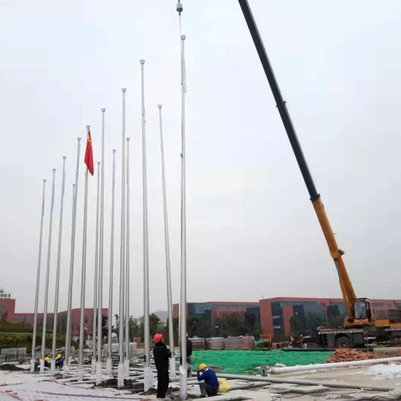 China Supplier Designed Motorized Guide Outdoor Flags Poles Hand Craft Customize Meters Flagpole For Sales