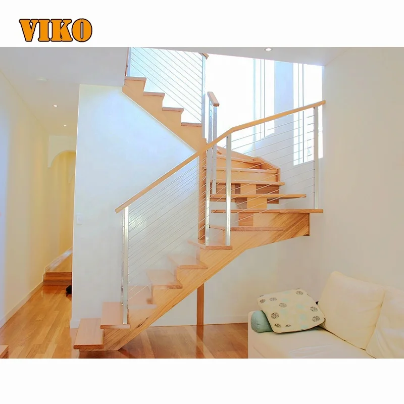 VIKO Fashional Metal Stairs Design And Mono Stringer Indoor Prefabricated Staircase