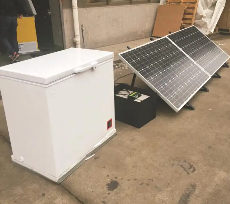 358L DC Freezer with Dual-Temperature Solar Electric Battery Power Source for Car Household Outdoor Use 1-Year Warranty