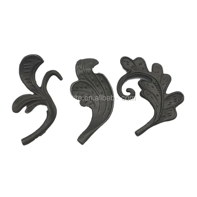 good price wrought iron flowers and leaves  metal decorative leaves cast steel flowers