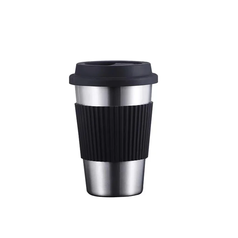 
Bar Accessories Single Wall Stainless Steel 304 Coffee Beer Drinking Metal Mug Cup With straw Customized Logo 