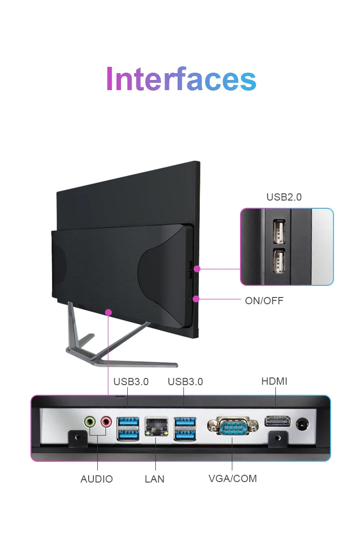 Новый дизайн 21 5 23 8 дюйма настольный ПК aio все в одном компьютер с веб-камерой и микрофоном