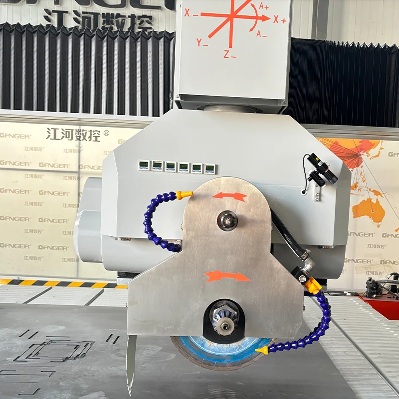 Quartz Granite Stone Cnc Bridge Saw Cutting Machines Marble Stone machinery With Camera marble floor polishing machine