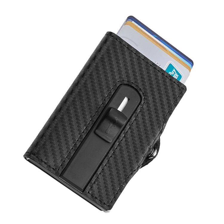 
2021 Hot selling RFID Aluminum Card Case Anti-Theft Credit Card Automatic Pop Up Wallet 