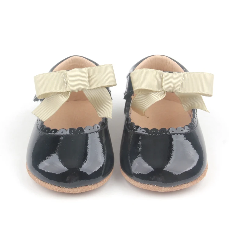 Cute Bow Cheap Tbar Shoes Wholesale Top Quality Genuine Leather Baby Dress Shoes