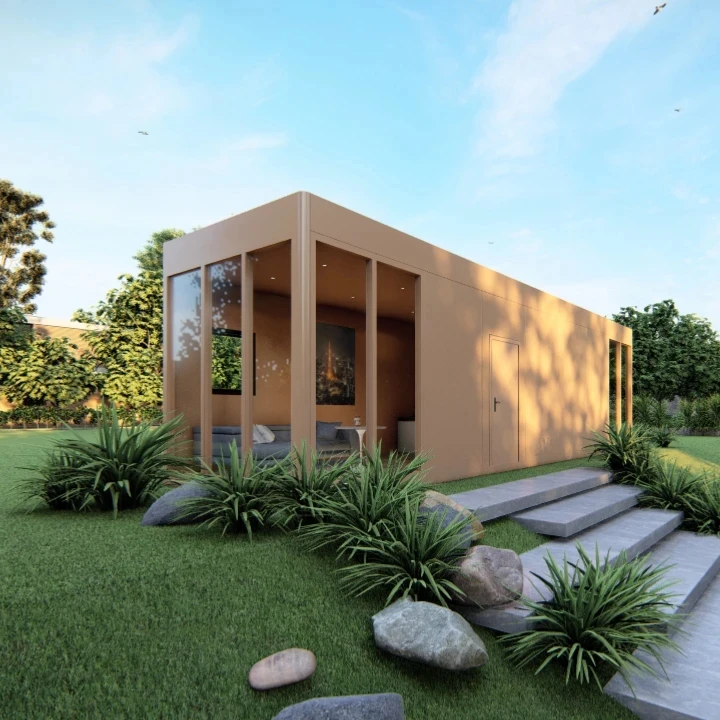 Luxury 40ft fast assembly aluminum prefab house resort container house living villa modular homes