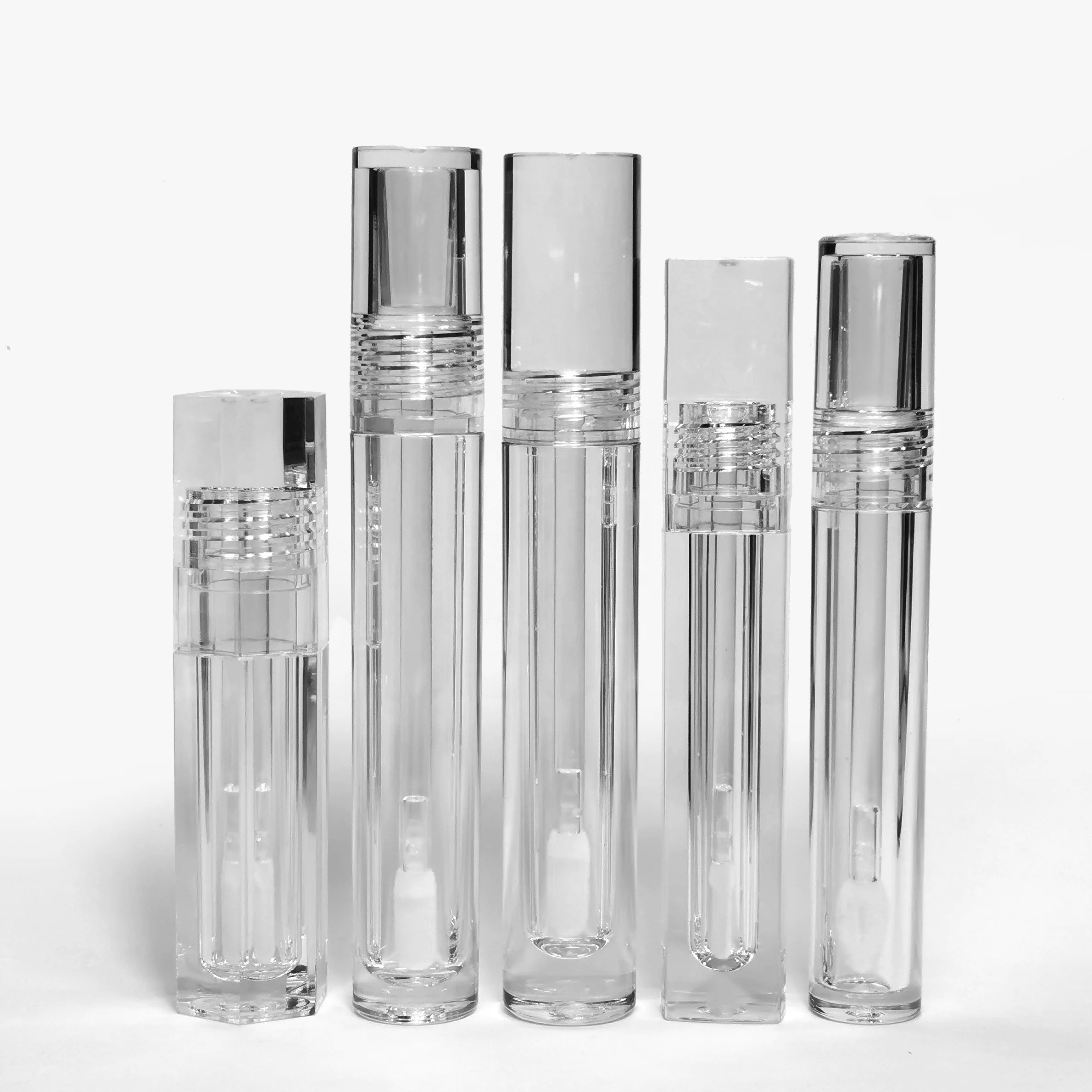Wholesale High Quality Plastic Lip Gloss Containers Clear Round Lipgloss Tube