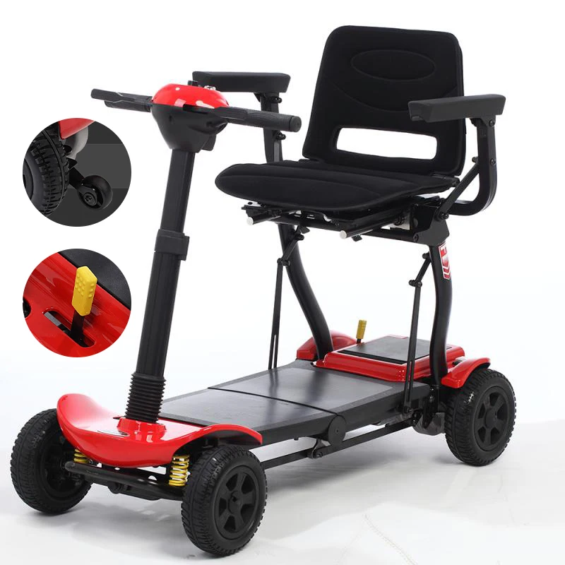 2024 New Products  Light Weight Foldable Handicapped 4 Wheel Electric Mobility Scooter for Disabled