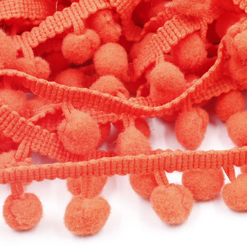 Красочные помпоны кружева смешанных цветов бахрома для одежды, шарики Помпона из хлопка