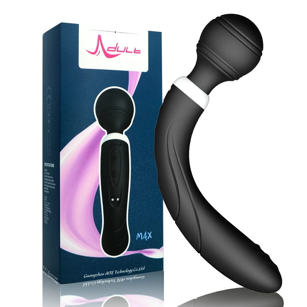 Dust-tight Double Vibration Vagina Penis Vibrator Powerful Magnetic Av Wand Body Massager