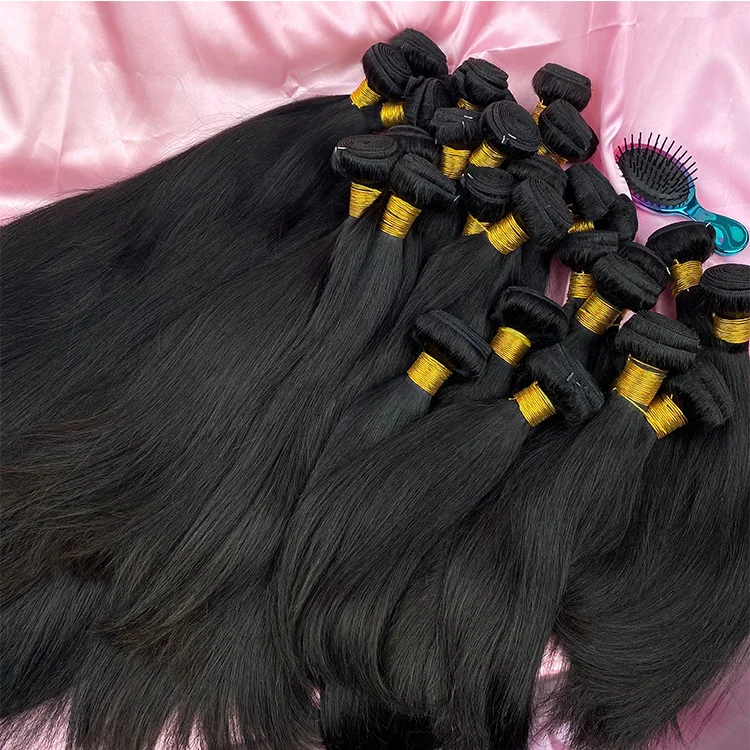 Wholesale 8A Grade Super Double Weft Peruvian Human Hair Bundles Extensions Virgin Straight Hair
