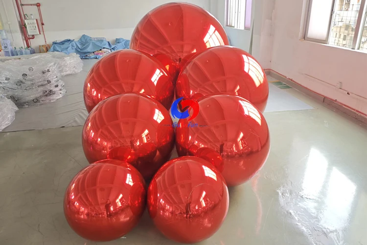 decorating christmas Big shiny red mirror ball/balloons bundle Xmas Large Red balls