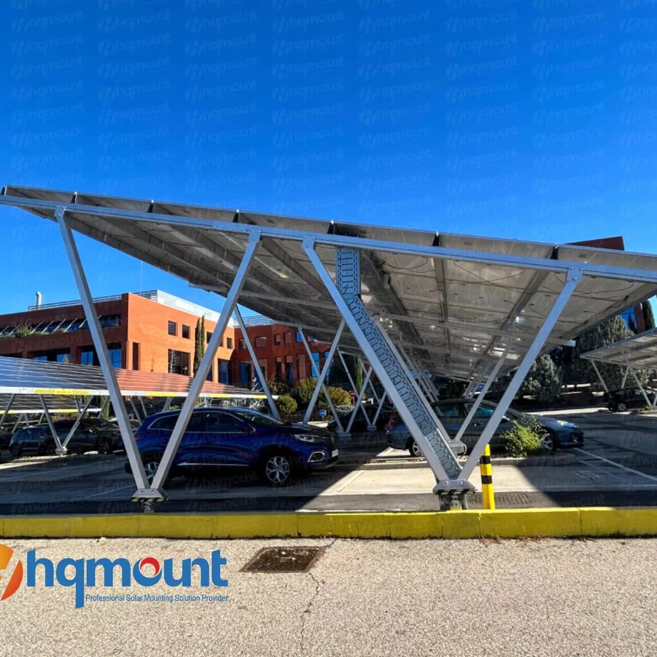 Индивидуальная фотоэлектрическая парковочная конструкция PV-система монтажа навеса на солнечной батарее навес для
