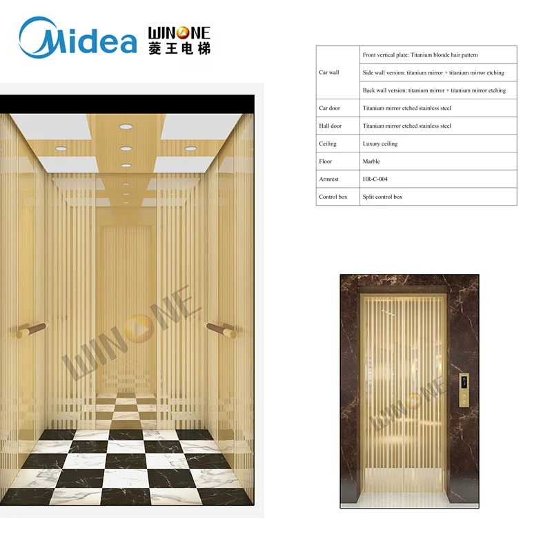  Midea Winone 450 кг гидравлический пассажирский лифт для небольших