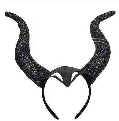 Popular Halloween Ghost Festival hair hoop demon large ox horn buckle decorative headdress costume ball party props