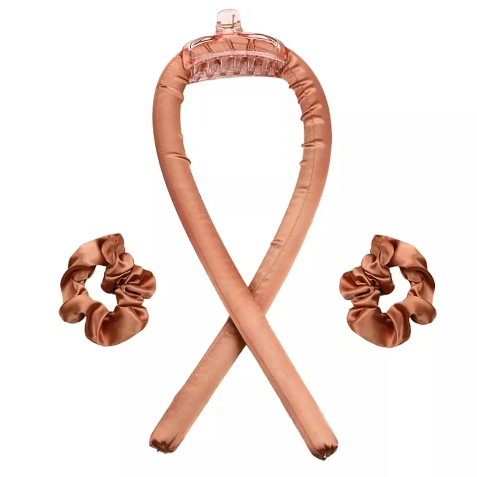 Hot Selling  Magic Hair Curling Rods Roller not heat hair curler silk  heatless silk hair curler with Rings and Clips