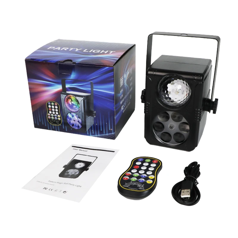 Source Factor Portable RGB Ambient Light Mini Disco Ball LED Party Light Sound Activated USB Operated for Outdoor Party Decor