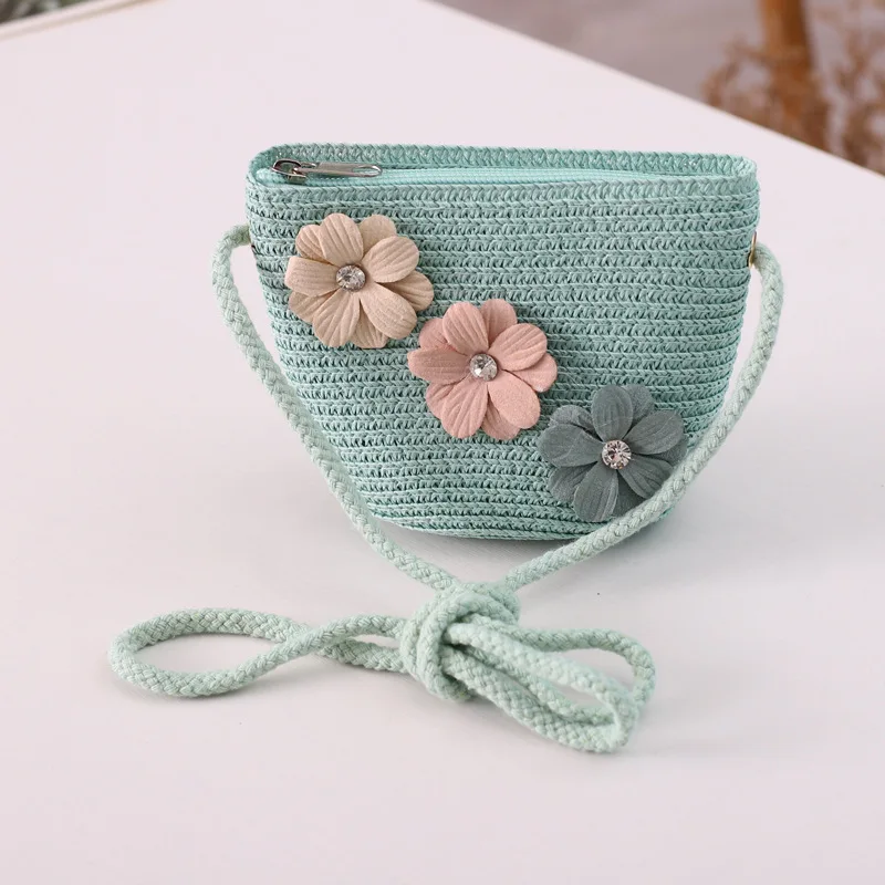 Girl Purse,Hot Sale Mini Crossbody Bag Hand Made Straw Toddler Little Girl Fashion Purse