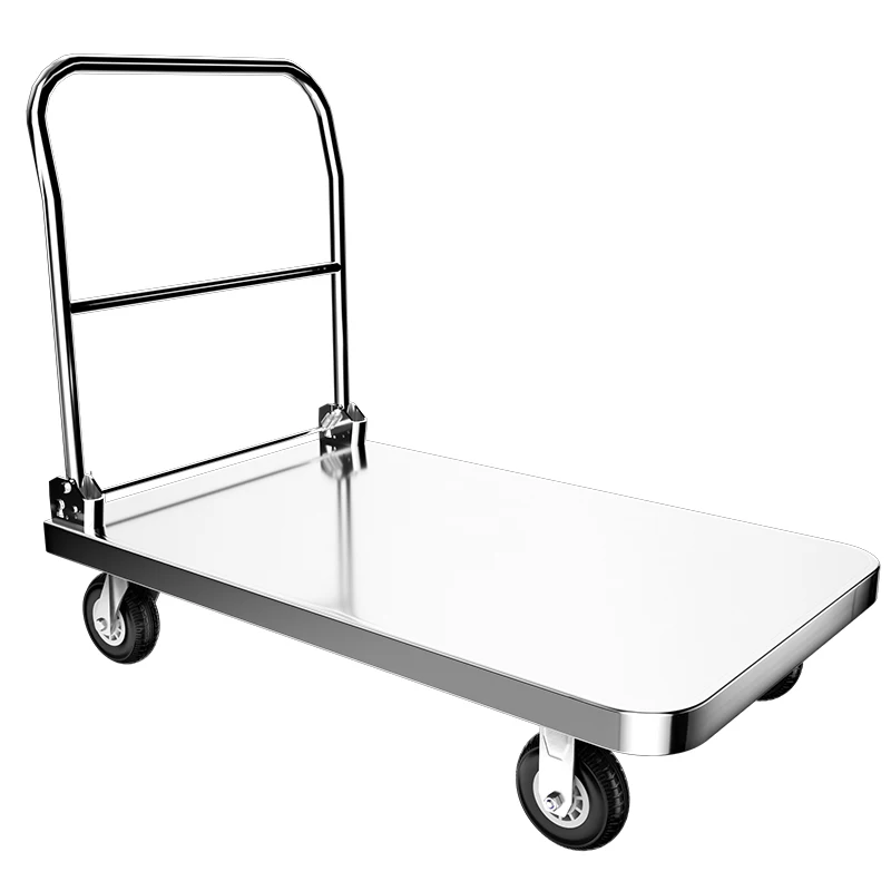 EASY STORAGE four heavy duty custom wheels push cart dolly Moving snap-loc foldable trolley steel Platform Hand Truck
