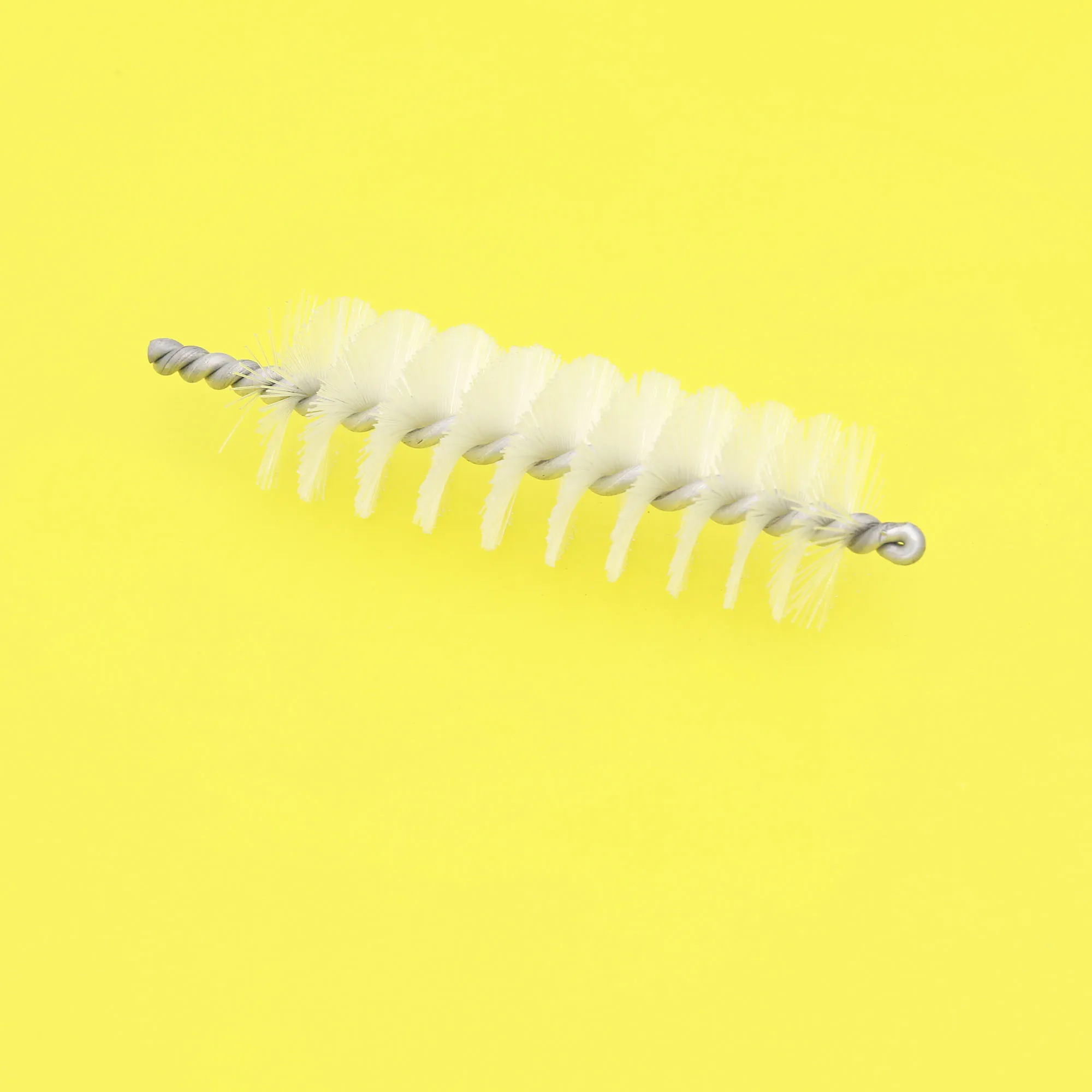 nylon bristle brush spiral wire twisted threaded customized for tube pipe cleaning