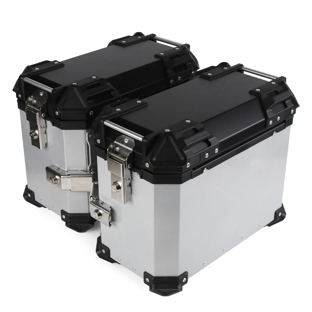 with general purpose bracket anti-fall anti-collision trunk travel essentials motorcycle 38L aluminum alloy side box