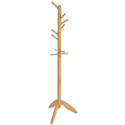 Manufacturer delicate workmanship 11 rounded hooks cloth stand wooden