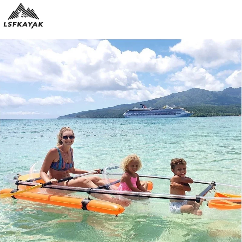 LSF Double Seats Clear Kayak Transparent Boat Canoe/Kayak for Tour