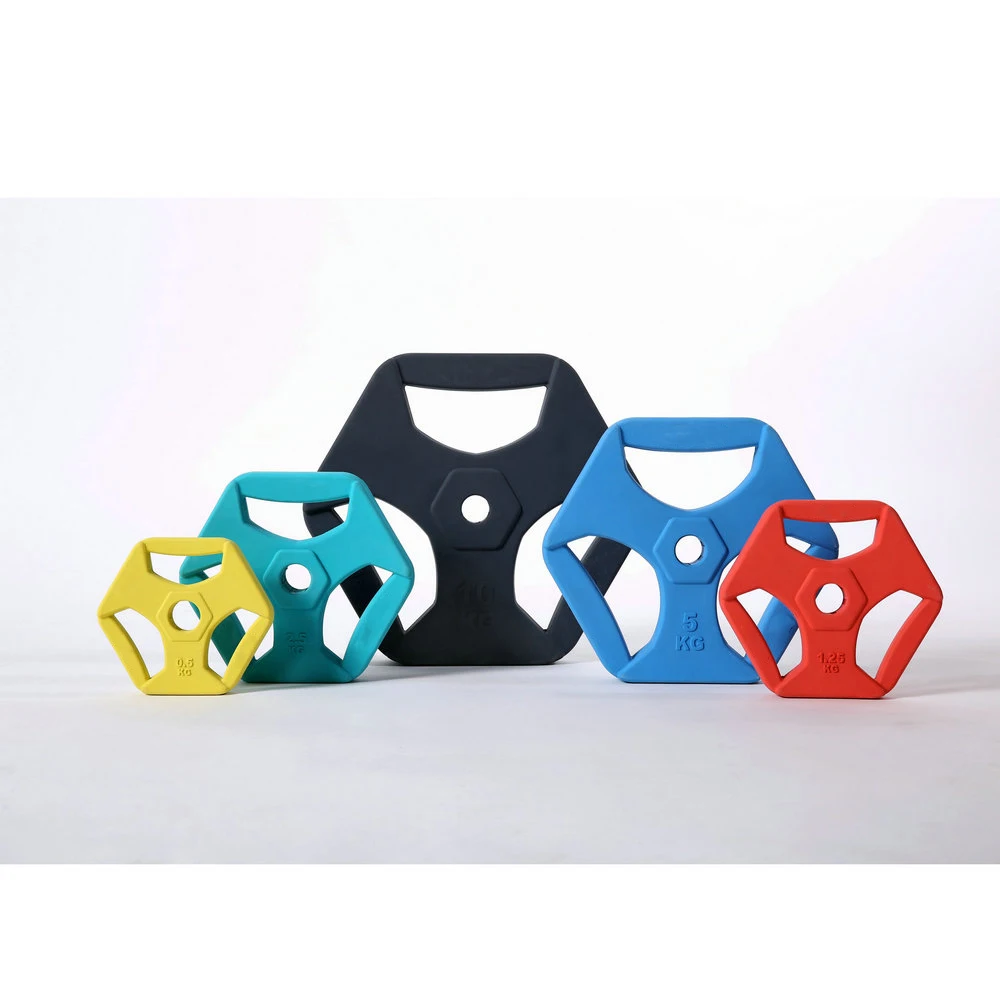 1.25kg-10Kg 2.5 Lb-20lb Color Bumper Hexagon Cement Rubber Weight Plate for Pump Set