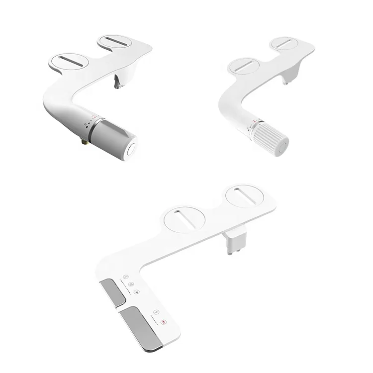 2023 New Ultra Slim Dual Knobs Bidet Toilet Seat Bathroom Nozzle Self-Cleaning Water Sprayer Bidet Toilet Attachment