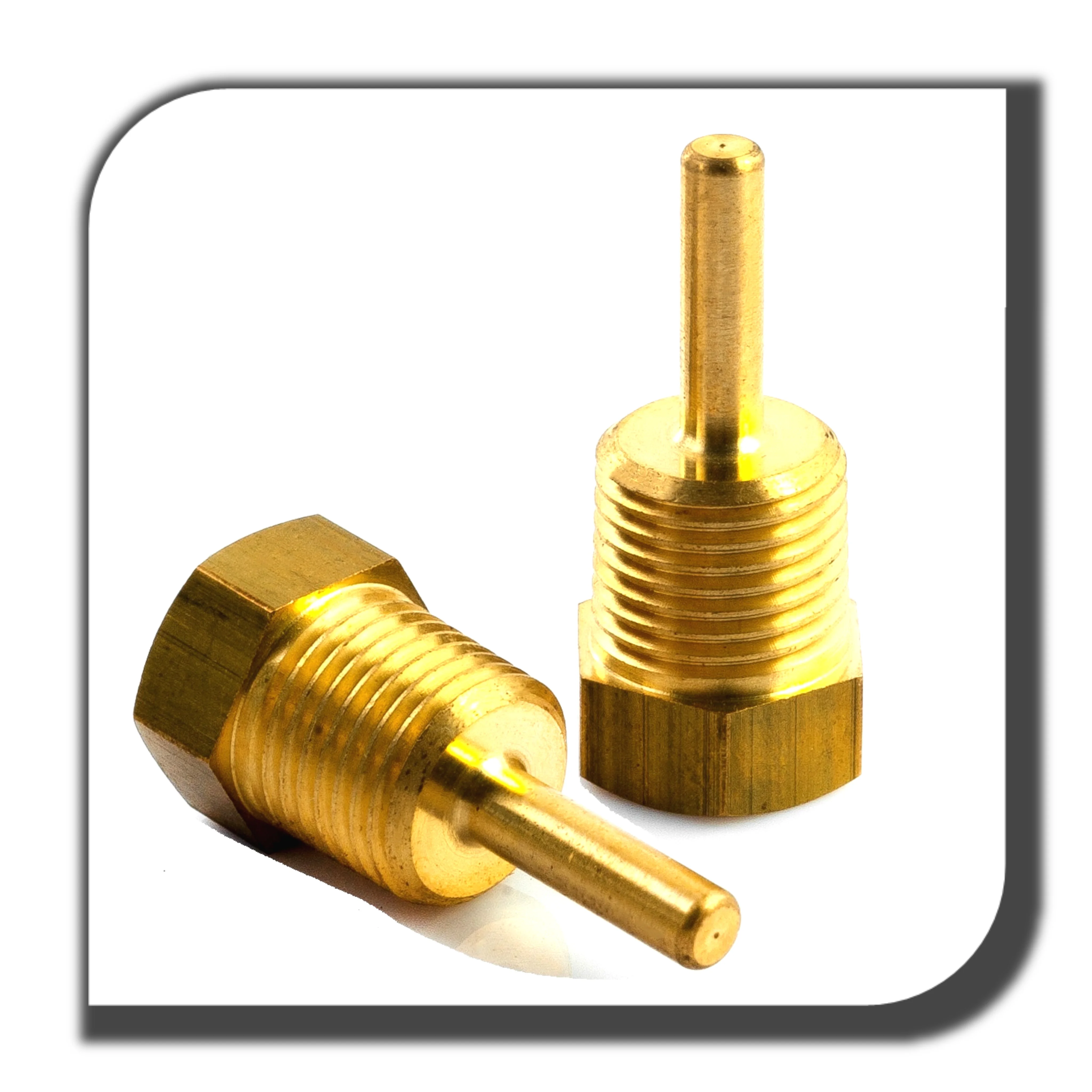 big brass C69300 sensor housing brass threaded housing for NTC sensor