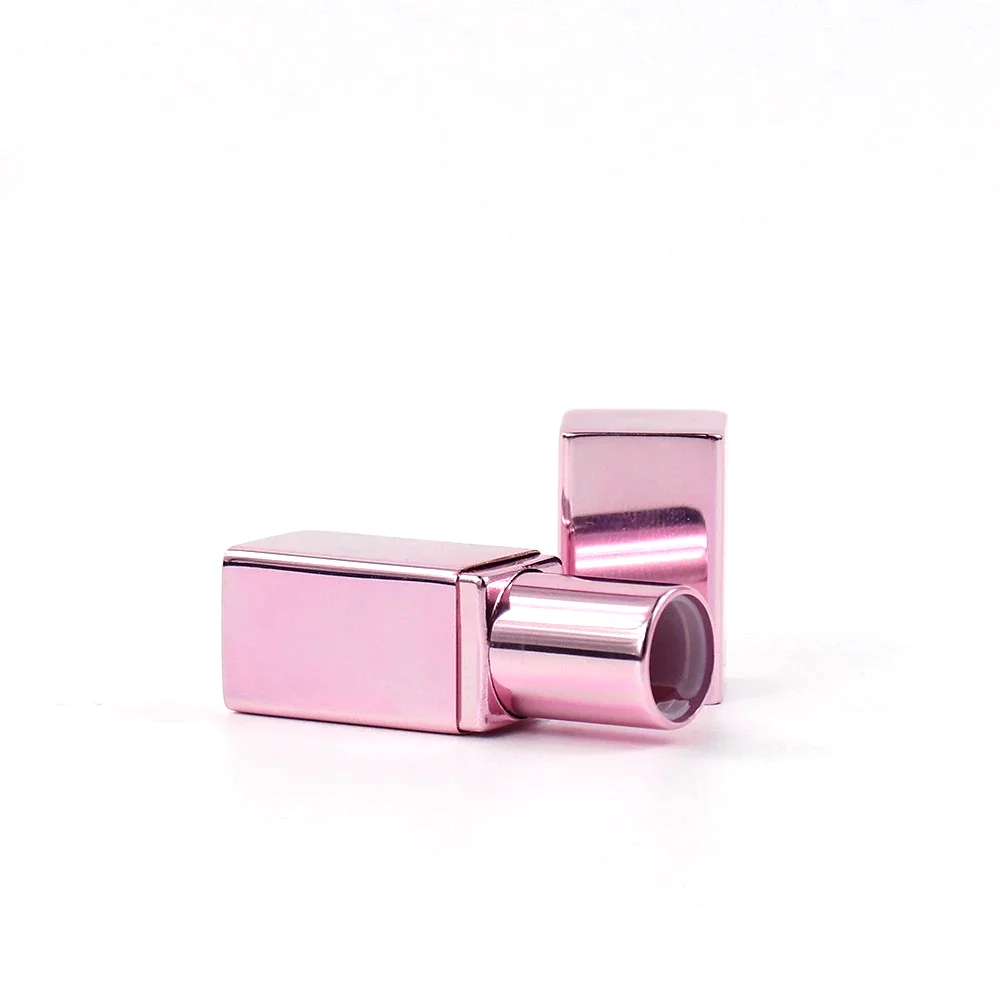 make your own lipstick tube with logo aluminum shiny pretty pink mini tube 1.2g small lipstick tube
