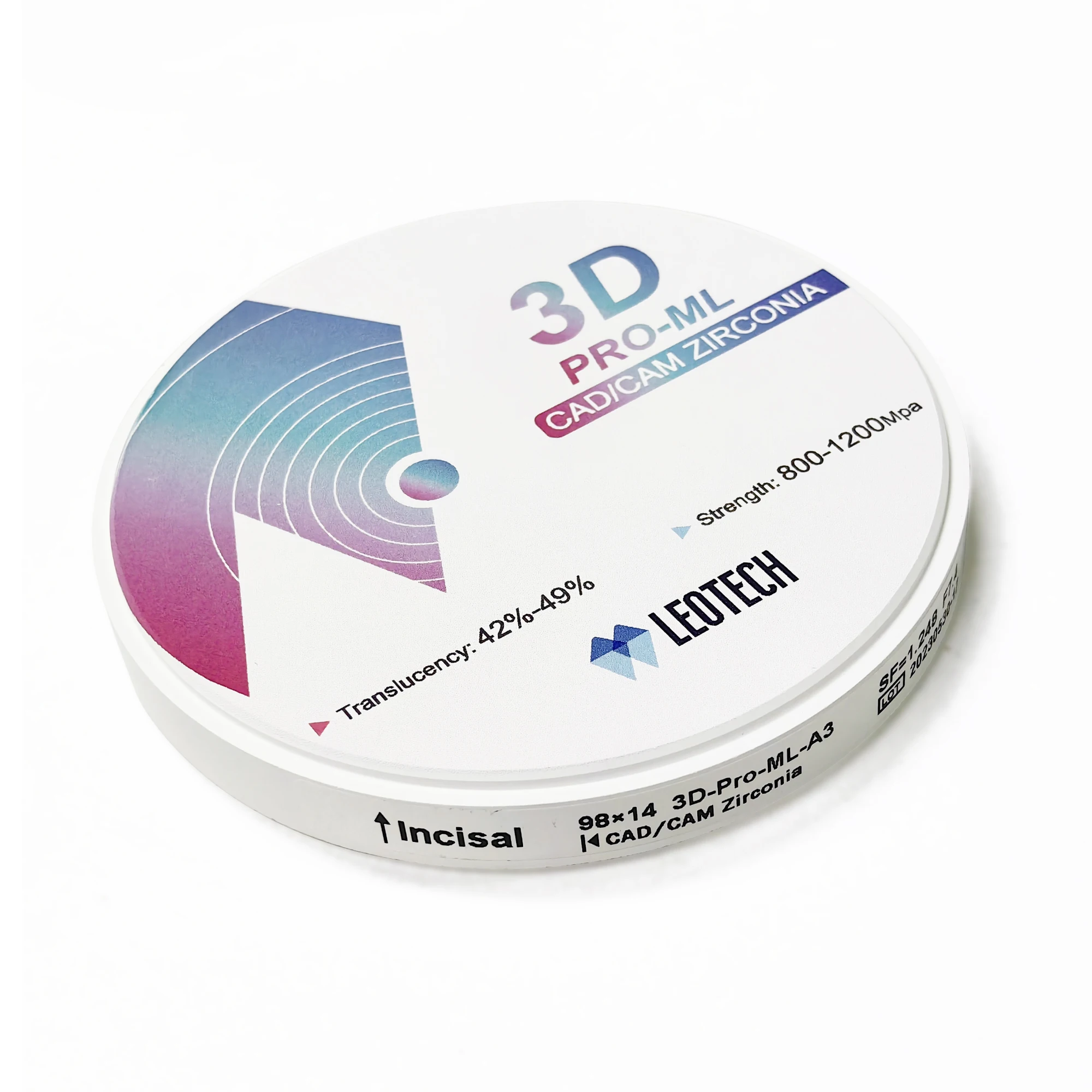 Хорошая цена стоматологический материал циркониевый блок 98 мм 3D pro многослойные циркониевые блоки