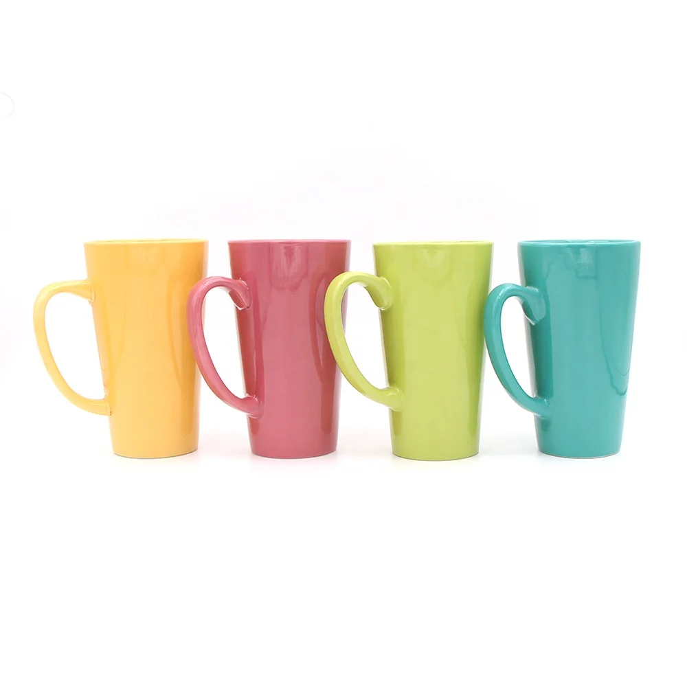 bulk cheap glazed solid color ceramic coffee mugs