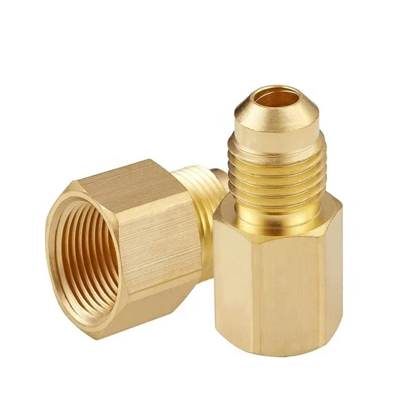5/8 inch Flare x 3/8 inch FIP Brass 90-Degree Flare Elbow Fitting