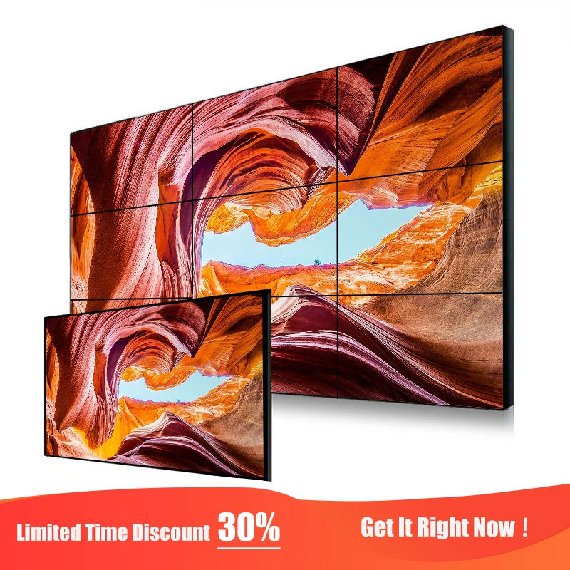 лобальный рекламные 65 дюймов Full HD 4 к Multi экран Videowall бесшовные ультра узкий ободок 3x3 рекламы ЖК дисплей видео стены