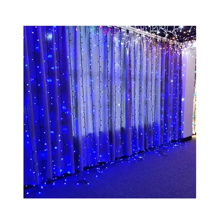 2X3M 600 LED Window Curtain String Light for Wedding Party Home Garden Bedroom Outdoor Indoor Decorations (Warm White)