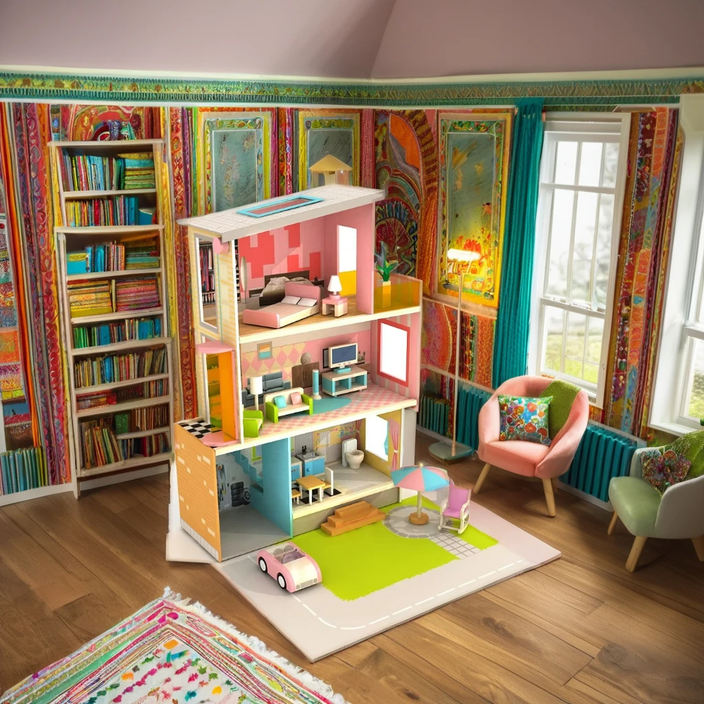 House Toys Wooden 2024 Luxury model Villa with furniture toys for both genders for 2 to 4 years